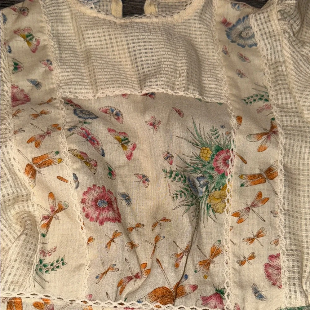 Floral Print Maxi Dress vintage royal deb teenage size 14 kids - Picture 2 of 6